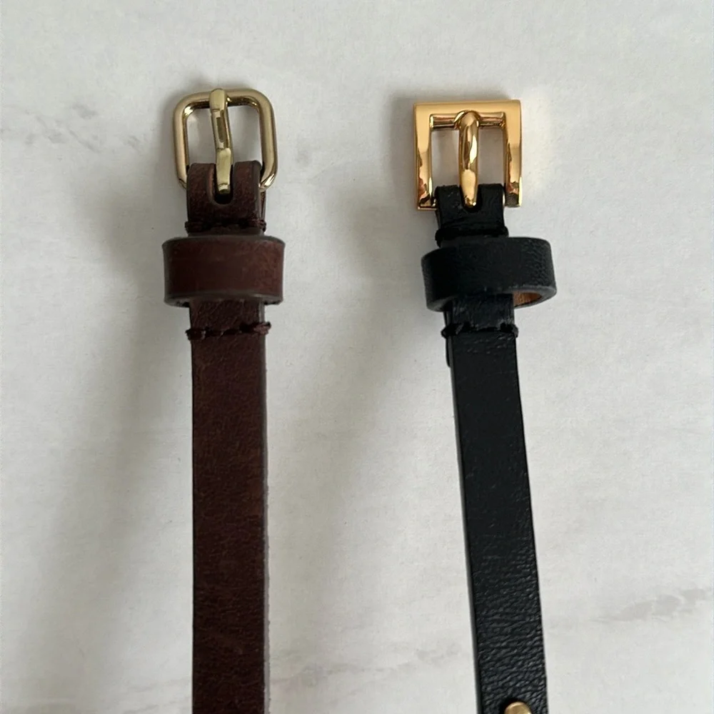 J. Crew Skinny Studded Leather Belt Bundle